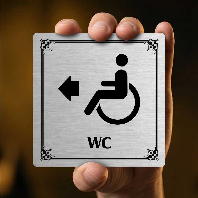 WC invalidé vpravo, 118x118mm, zlatá, Texas
